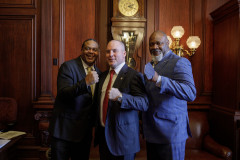 February 9, 2022: Senator Flynn Meets with Pittsburgh Mayor Ed Gainey and Chief of Staff Jake Wheatley to Discuss Transportation Issues in Pittsburgh