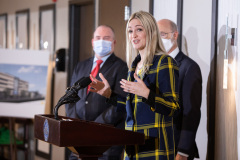December 16, 2021:  Sen. Flynn hosted Gov. Tom Wolf for a series of events in Scranton today beginning with a news conference in front of the John Mitchell Memorial at the Lackawanna County Courthouse to push for several bills that would promote worker safety, security and compensation.  After a lunch and walking tour of the Electric City, Wolf and Flynn held a news conference at Lackawanna College to announce an RACP grant for the college.