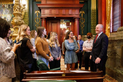 April 5, 2022: Senator Flynn hosts Student Ambassadors in Harrisburg