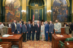 June 9, 2021: Former State Rep. Marty Flynn was sworn in to serve the 22nd District in the Pennsylvania State Senate.