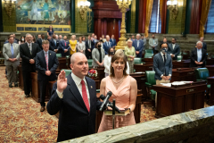 June 9, 2021: Former State Rep. Marty Flynn was sworn in to serve the 22nd District in the Pennsylvania State Senate.
